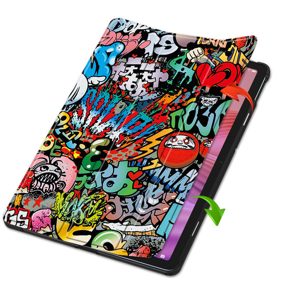 Etui Graficzne do Lenovo Tab 10.1 2025 z klapką - ochronne z podstawką