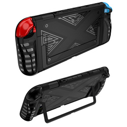 Etui do Nintendo Switch 2 2025 silikonowe Kickstand 3-częściowe, czarne - ochronne z podstawką