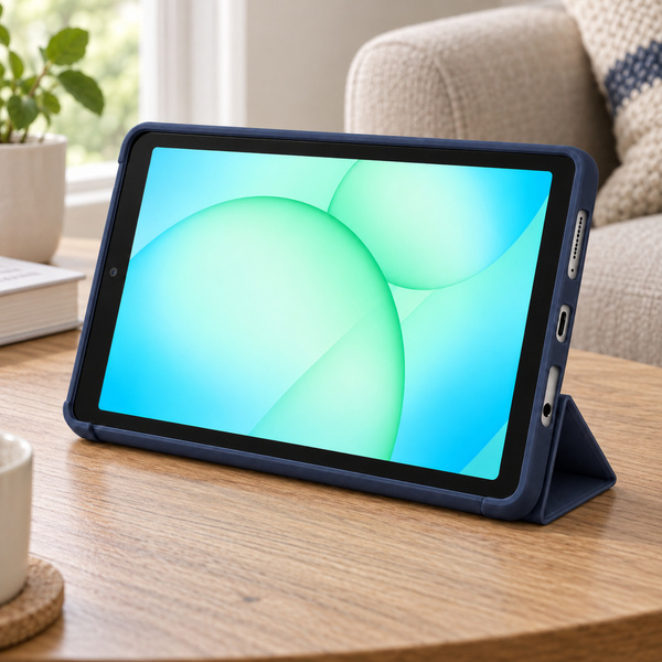 Etui Smart do Galaxy Tab A11 X135/X133 A9 SM-X115/SM-X110 z klapką - granatowe