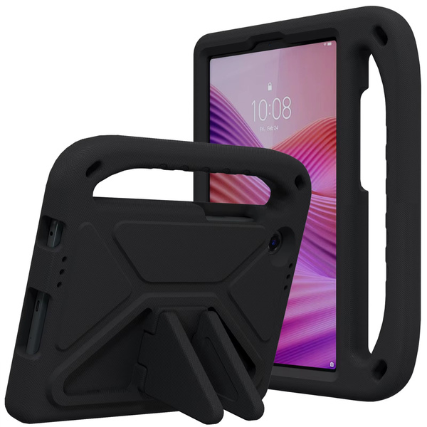 Etui ochronne z uchwytem do Lenovo Tab One 8.7 2025 TB305FU TB305XU, czarne, z podstawką