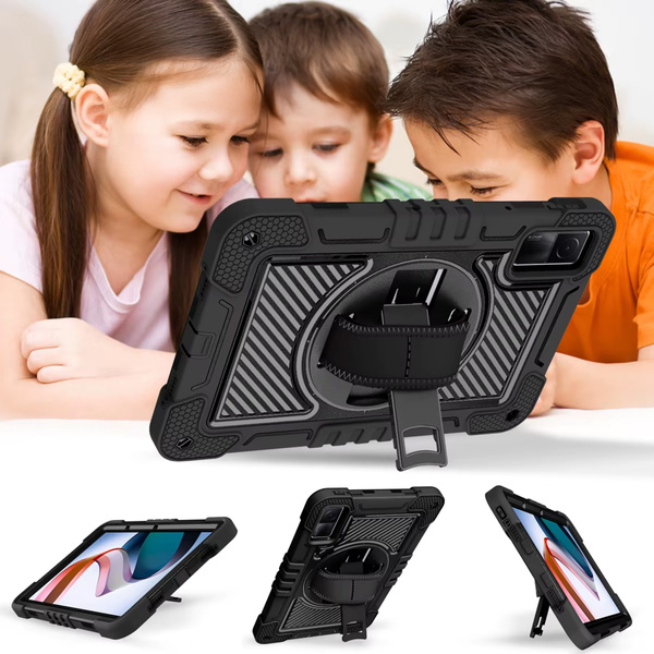 Etui pancerne z uchwytem Shockproof do Xiaomi Redmi Pad SE 2023 11 / Redmi Pad SE 11, czarne - ochronne
