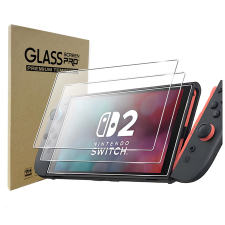 Szkło hartowane do Nintendo Switch 2 ochronne szybka 9H na ekran zestaw