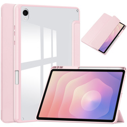Etui Clear Pencil do Samsung Galaxy Tab S11 11 SM SMX736 z klapką, różowe - ochronne