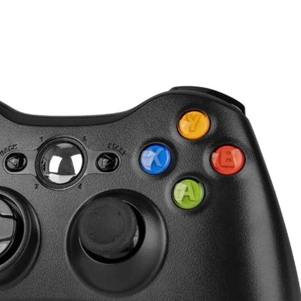 Bezprzewodowy Gamepad pad kontroler na baterie 2xAA do konsoli Xbox 360, czarny