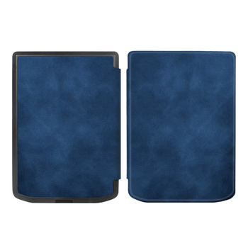 Etui Smart do Pocketbook Verse / Verse Pro 629 634, granatowe - ochronne z podstawką, dostęp do portów i przycisków
