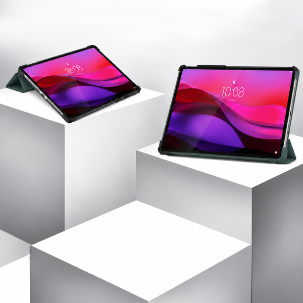 Etui Smart do Lenovo Yoga Tab Plus 12.7 2025 z klapką i podstawką - zielone