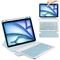 Etui z klawiaturą 360 do iPad Air 13 M4/ M3/ M2 2026/ 25/ 24 ochronne niebieskie