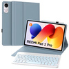 Etui z klawiaturą Bluetooth do Redmi Pad 2 PRO 2025, niebieskie
