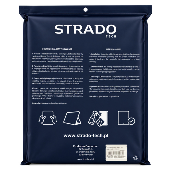 Etui obrotowe do Galaxy Tab A11+ 2025 X236/X235/X230 A9+ SM-X216/X215/X210 - zielone