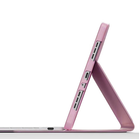 Etui z klawiaturą do iPad Pro 11 Gen 5 M4 2024 / A2836 A2837 A300, różowe - ochronne z podstawką