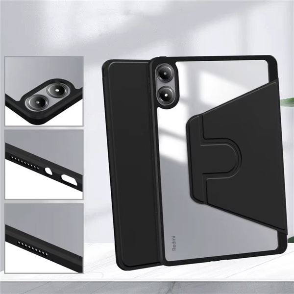 Etui Obrotowe Crystal Pencil do Xiaomi Redmi Pad Pro 12.1 2024 / Poco Pad - ochronne, miejsce na rysik