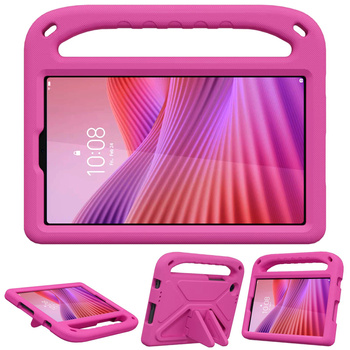Etui ochronne z uchwytem do Lenovo Tab One 8.7 2025 TB305FU TB305XU, różowe, z podstawką