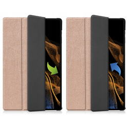 Etui Smart do Galaxy Tab S9 Ultra / S10 Ultra 14.6 X910 X916 X926, różowe złoto - ochronne z podstawką