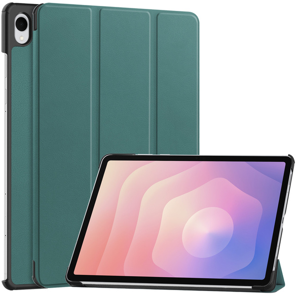 Etui Smart do Samsung Galaxy Tab S11 11 SM SMX736 z klapką, zielone - ochronne z podstawką