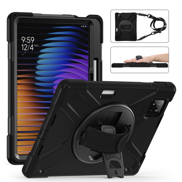 Etui pancerne Armor do Xiaomi Pad 7 / 7 PRO / Pad 8 / 8 PRO / Pad 9 z uchwytem - czarne