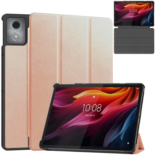 Etui Smart z klapką do Lenovo Tab K11 Plus 11.45 / Lenovo K11 Plus, różowe złoto - ochronne z podstawką