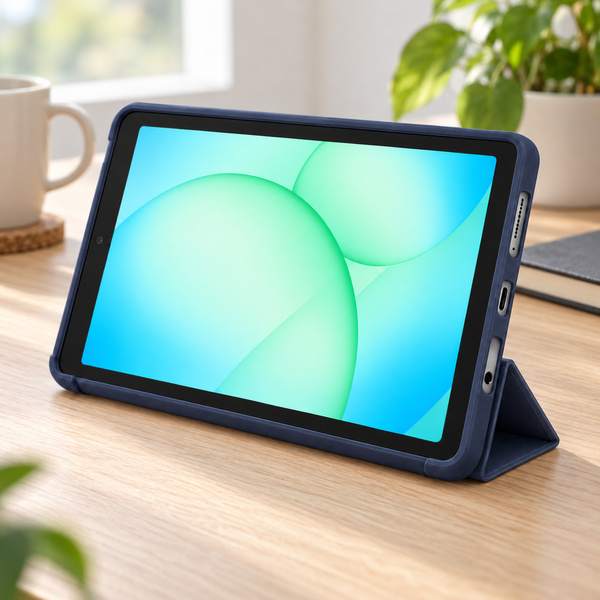 Etui Smart do Galaxy Tab A11 X135/X133 A9 SM-X115/SM-X110 z klapką - granatowe