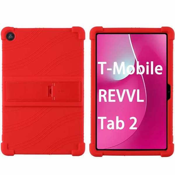 Etui Armor do T-Mobile T Tablet 2 10.1 5G 2025 pancerne, czerwone - ochronne z podstawką