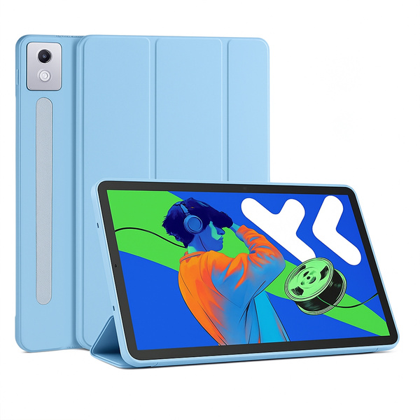 Etui Smart do Lenovo Idea Tab Pro / Pro MT 2025, niebieskie - ochronne z podstawką, dostęp do portów i przycisków