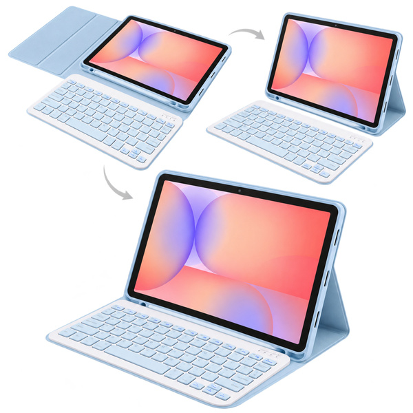 Etui z klawiaturą do Galaxy Tab S10 Lite 10.9 SM-X406 SM-X400 2025 - niebieskie