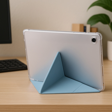 Etui Clear Trifold z podstawką do Samsung Galaxy Tab S6 Lite 2022/24 10.4", niebieskie