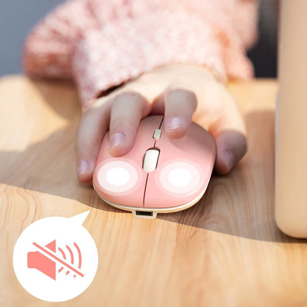 Myszka Bezprzewodowa mysz komputerowa Bluetooth 2.4G Sensor Optyczny, biała