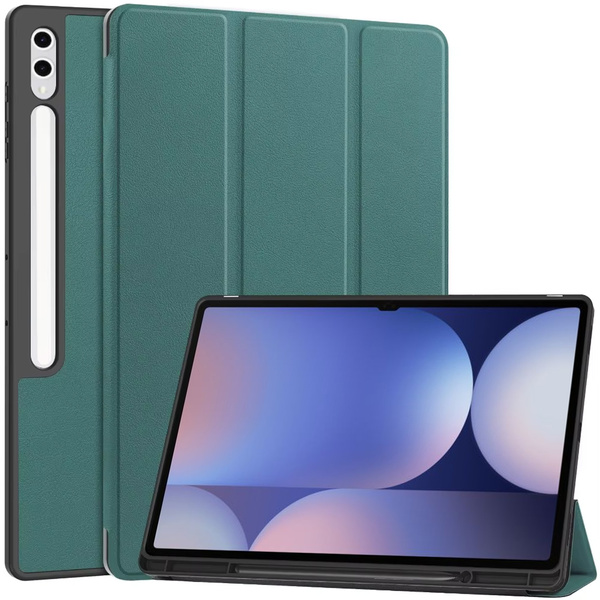 Etui Smart do Galaxy Tab S9 Ultra / S10 Ultra 14.6 X910 X916 X926, zielone - ochronne z podstawką