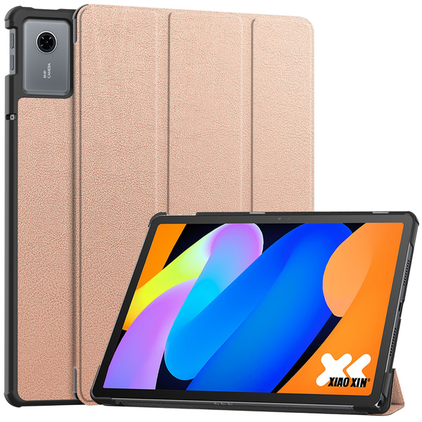 Etui Smart do Lenovo Idea Tab 11 2025 z klapką, złote - ochronne z podstawką