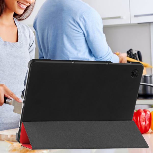 Etui Smart do T-Mobile T Tablet 2 10.1 5G 2025 z klapką, czerwone - ochronne z podstawką