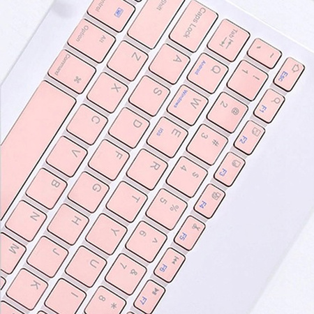 Etui pokrowiec z klawiaturą magnetyczną Bluetooth do Lenovo Tab P12 TB-370, różowe