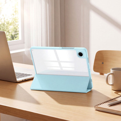 Etui Clear Pencil do Galaxy Tab A11 X135/ X133 A9 SM-X110/ SM-X115, uchwyt na rysik, niebieskie