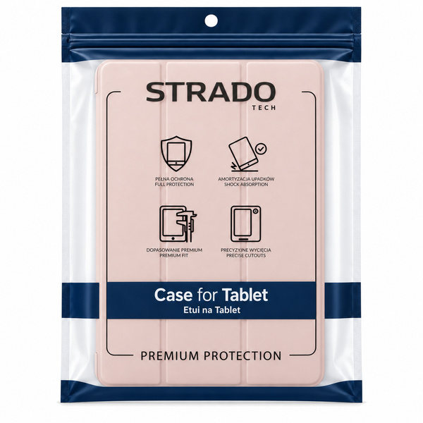 Etui Smart Case do Galaxy Tab S10 Lite 10.9/ S10 FE/ S9 FE/ S9/ S8 - różowe