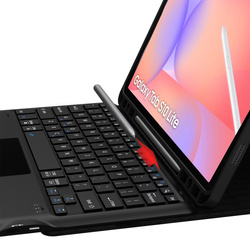 Etui z klawiaturą Bluetooth do Samsung Galaxy Tab S7 / S8 / S9 / S9FE / S10FE / S10 Lite, czarne - ochronne