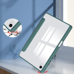 Etui Clear Pencil do Samsung Galaxy Tab S11 11 SM SMX736 z klapką, zielone - ochronne