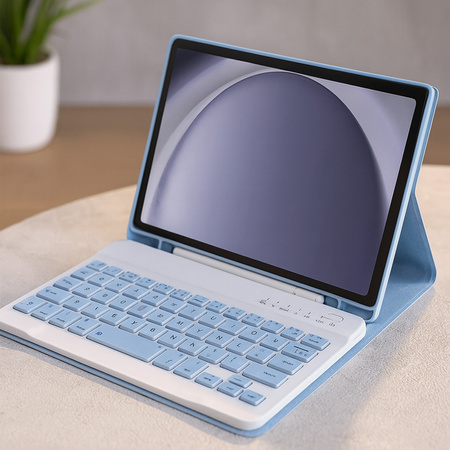 Etui z klawiaturą Bluetooth do Samsung Galaxy Tab A9 8.7 CFX110 (Niebieskie)