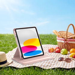 Etui Obrotowe Pencil do iPad 10.9 2022 Gen. 10 / 11 2025 A16 Gen. 11 Wake, różowe - ochronne z podstawką