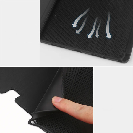 Etui skórzane z kieszeniami do Lenovo Tab M11 TB330FU 10.95" (Czarne)