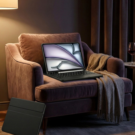 Etui i KLAWIATURA touchpad do iPad Air 11 M3 2025 / Air 11 M2 2024 GEN 7, 6, czarne