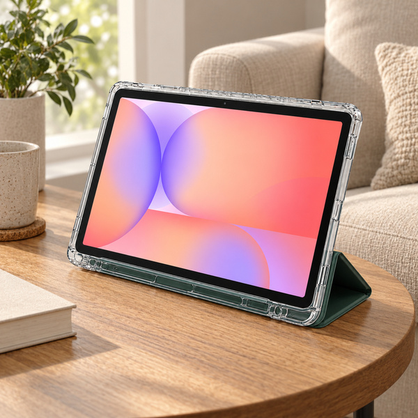 Etui Trifold do Galaxy Tab S10 Lite 10.9/ S10 FE/ S9 FE/ S9/ S8 z miejscem na rysik - zielone