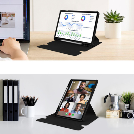 Etui 360 i KLAWIATURA do Samsung Galaxy Tab S9/ S9 FE/ S10 FE 10.9 na Rysik, czarne