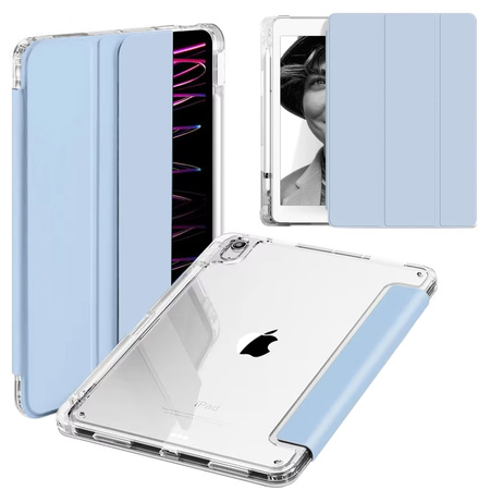 Etui Hard Crystal z uchwytem na rysik do Apple iPad 10.9 10 GEN 2022 / iPad 11 A16 11GEN 2025 - Blue