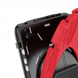 Etui Shockproof do Samsung Galaxy Tab A9 Plus 11 2023 X210 X215 X216, czerwone - ochronne z podstawką