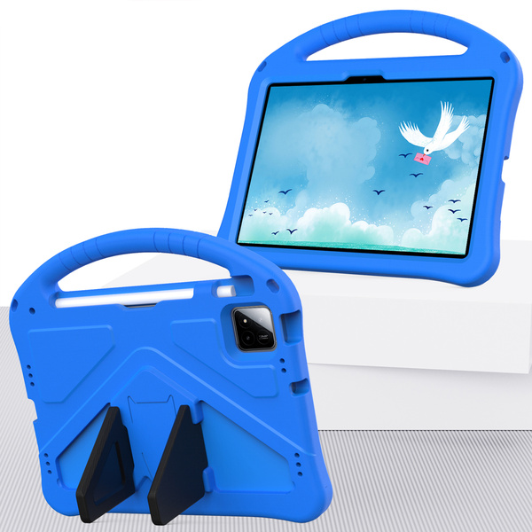 Etui FunColor do Xiaomi Pad 7 / Pad 7 Pro 11.2 pancerne / Xiaomi Pad 7 Pro, niebieskie - ochronne z podstawką