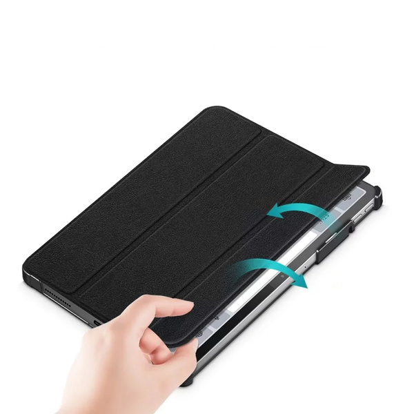 Etui z klapką stojak do Lenovo Tab M9 TB-310XU TB-310FU / Tab M9 2023 TB310, czarne - ochronne z podstawką