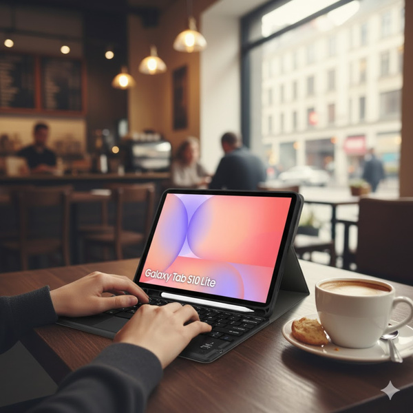Etui z klawiaturą Bluetooth do Samsung Galaxy Tab S7 / S8 / S9 / S9FE / S10FE / S10 Lite, czarne - ochronne