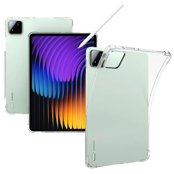Etui Silikonowe do Xiaomi Pad 7 / Pad 7 Pro 11.2 / Xiaomi Pad 7 Pro, przezroczyste - ochronne z podstawką