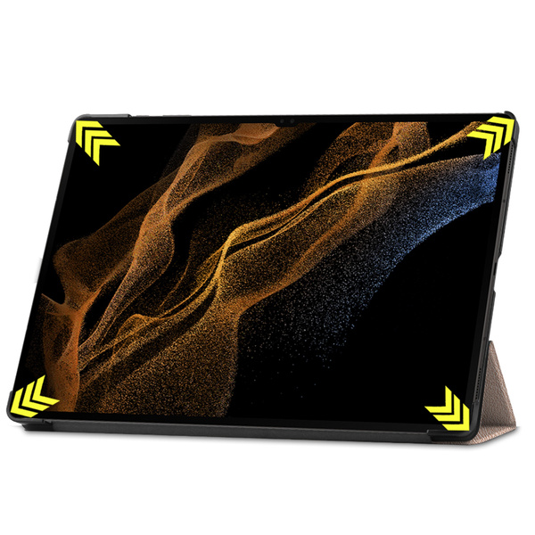 Etui Smart do Galaxy Tab S9 Ultra / S10 Ultra 14.6 X910 X916 X926, różowe złoto - ochronne z podstawką