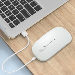 Myszka Bezprzewodowa mysz komputerowa Bluetooth 2.4G Sensor Optyczny, żółta