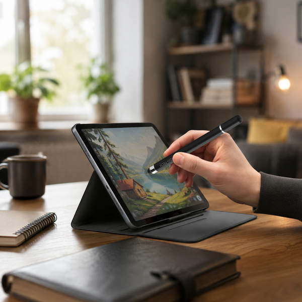 Precyzyjny rysik stylus pen do tabletu telefonu, dwustronny, czarny