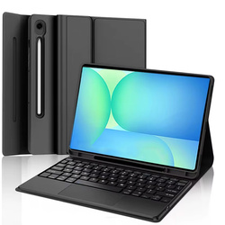 Etui z klawiaturą Bluetooth do Samsung Galaxy Tab S10 FE+ / FE Plus 13.1, czarne - ochronne